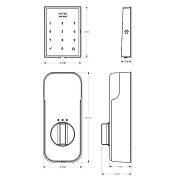 EMPowered Deadbolts - EMPowered Motorized Touchscreen Keypad Deadbolt In Oil Rubbed Bronze - Emtek Hardware